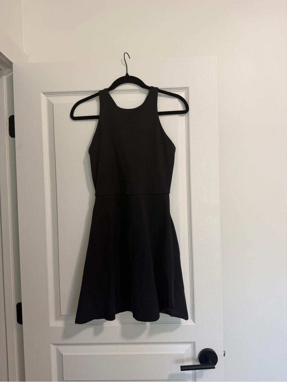 Athleta black mini dress with pockets  #athletic #activewear